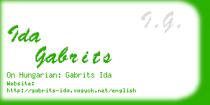 ida gabrits business card